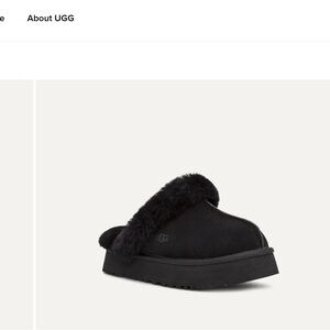 UGG Black Shearling Slippers